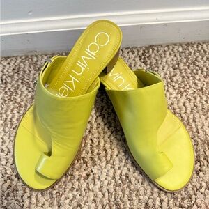 Calvin Klein Women's Yellow Open-Toe Sandals